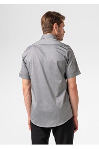 Oxford Men's Short Sleeve Shirt - silver grey