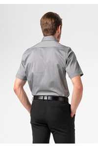 Oxford Men's Short Sleeve Shirt - silver grey