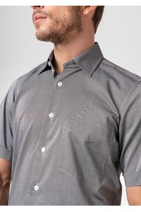 Oxford Men's Short Sleeve Shirt - silver grey