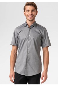 Oxford Men's Short Sleeve Shirt - silver grey