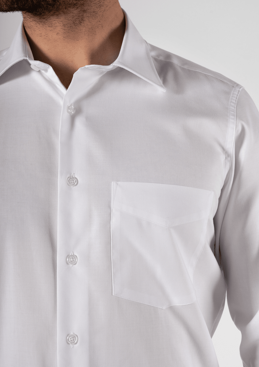 Oxford Men's Long Sleeve Shirt - white