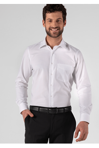 Oxford Men's Long Sleeve Shirt - white