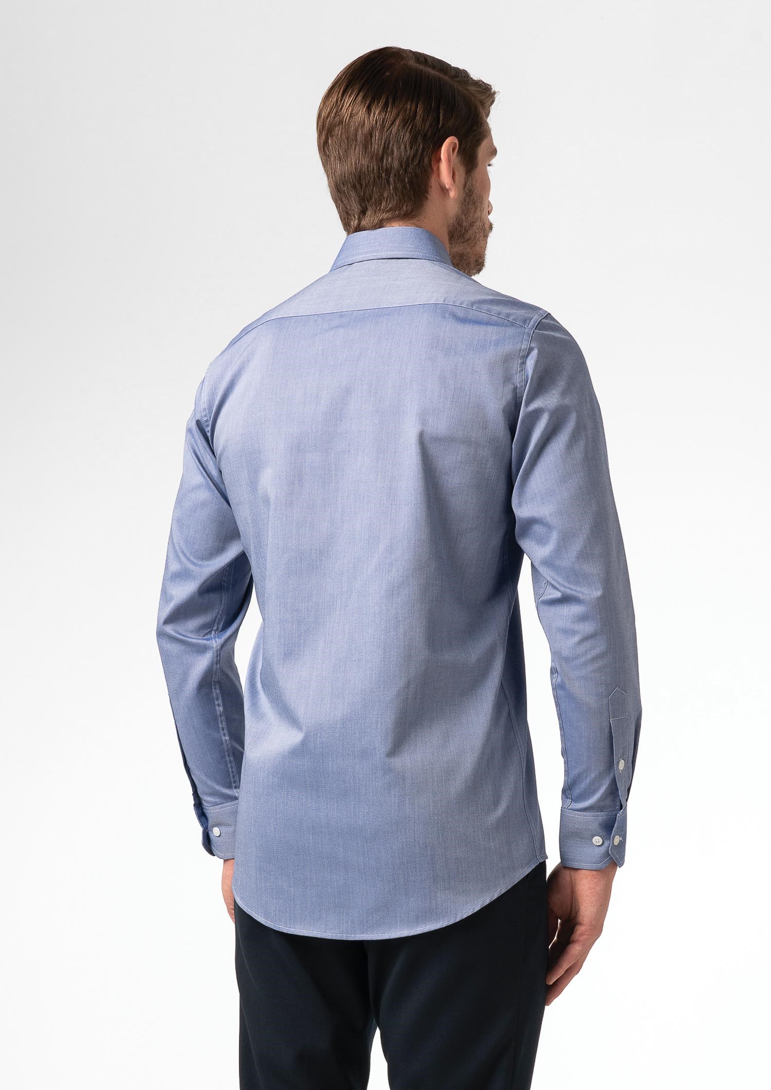 Oxford Men's Long Sleeve Shirt - indigo