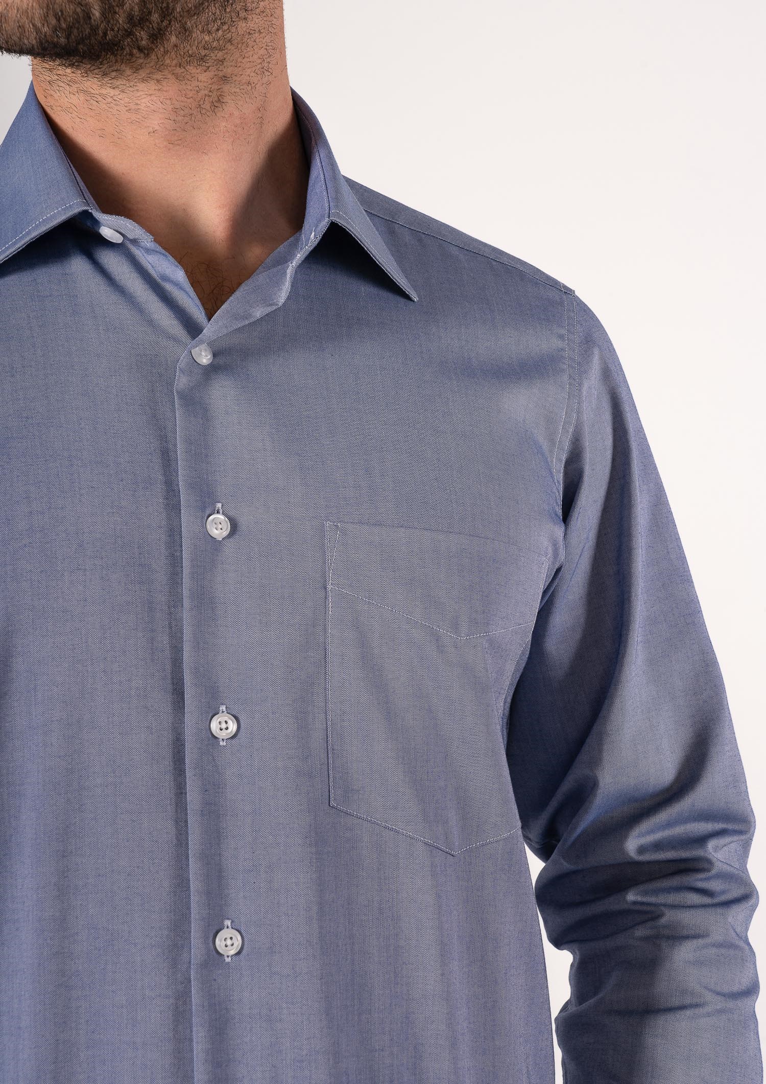 Oxford Men's Long Sleeve Shirt - indigo