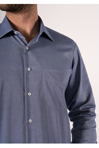 Oxford Men's Long Sleeve Shirt - indigo