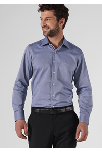 Oxford Men's Long Sleeve Shirt - indigo