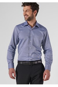 Oxford Men's Long Sleeve Shirt - indigo