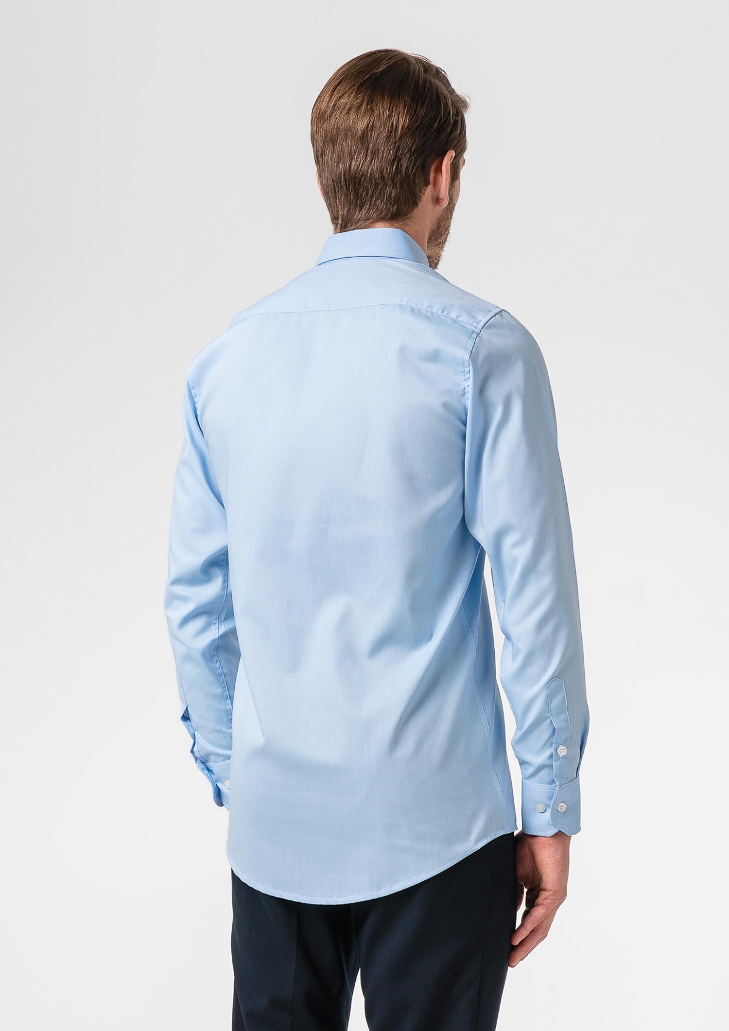 Oxford Men's Long Sleeve Shirt - sky blue