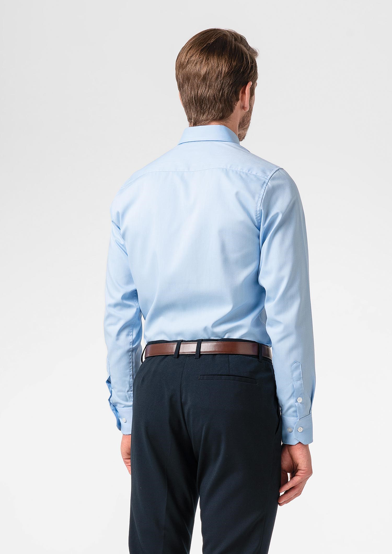 Oxford Men's Long Sleeve Shirt - sky blue