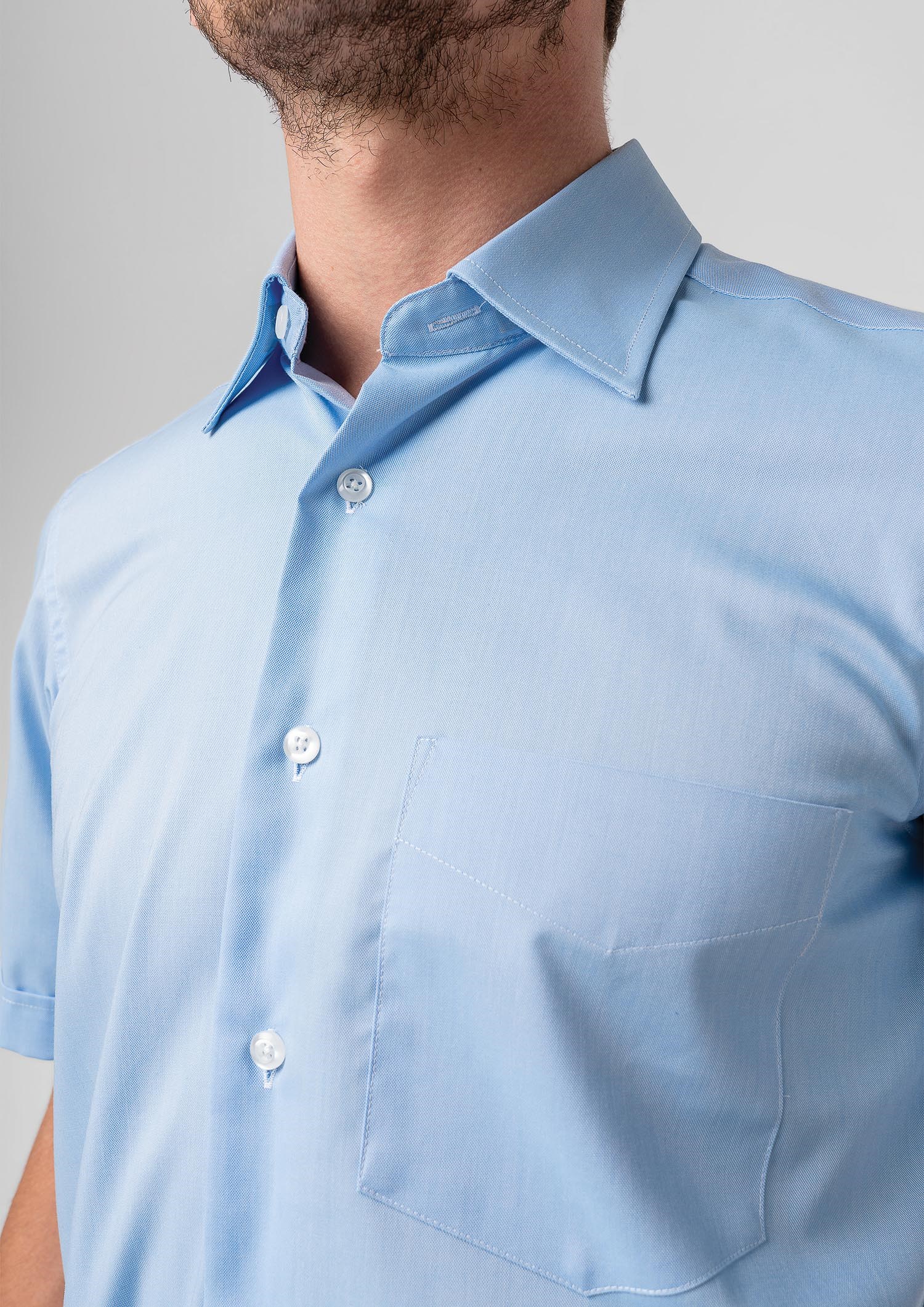 Oxford Men's Long Sleeve Shirt - sky blue