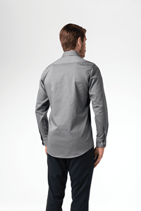 Oxford Men's Long Sleeve Shirt - silver grey