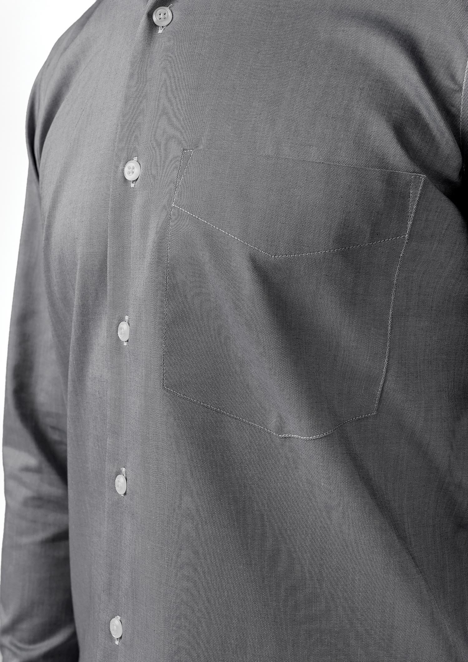 Oxford Men's Long Sleeve Shirt - silver grey