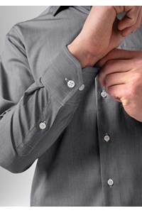 Oxford Men's Long Sleeve Shirt - silver grey