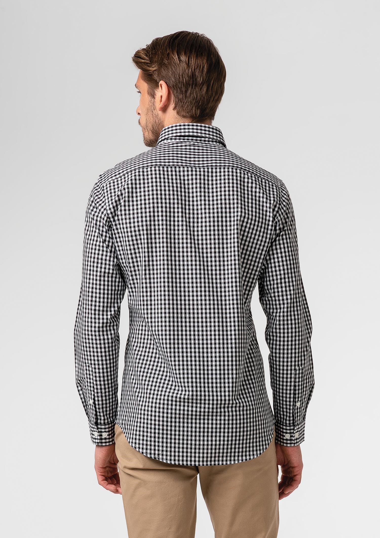 Gloucester Men's Long Sleeve Shirt - black/white