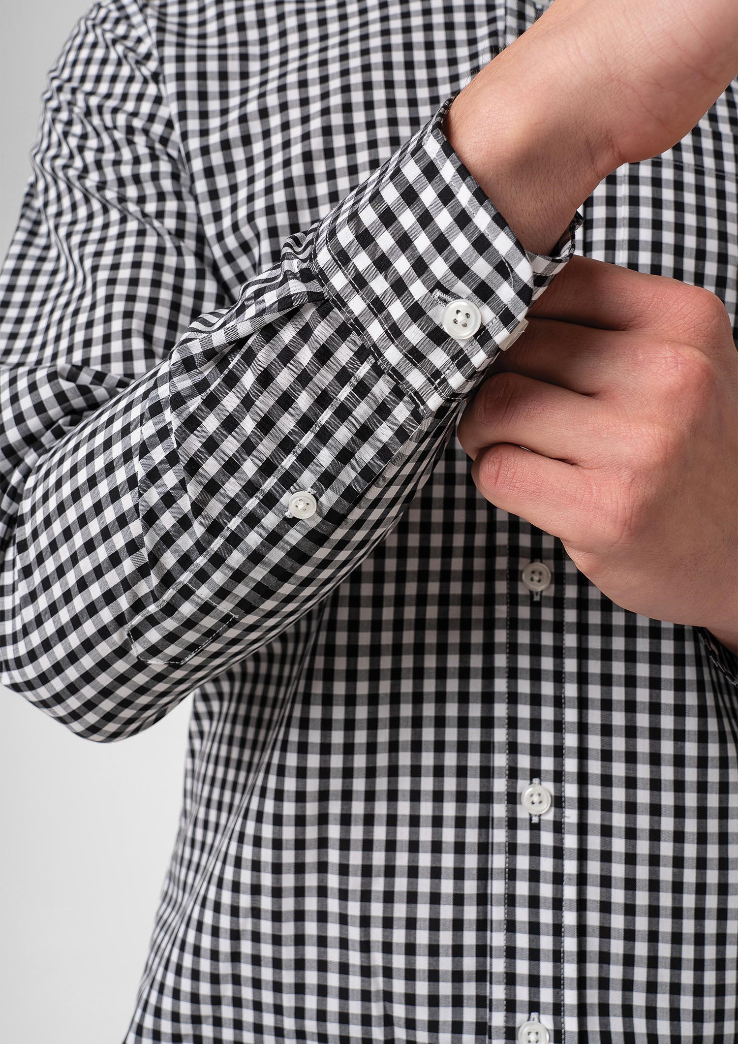 Gloucester Men's Long Sleeve Shirt - black/white