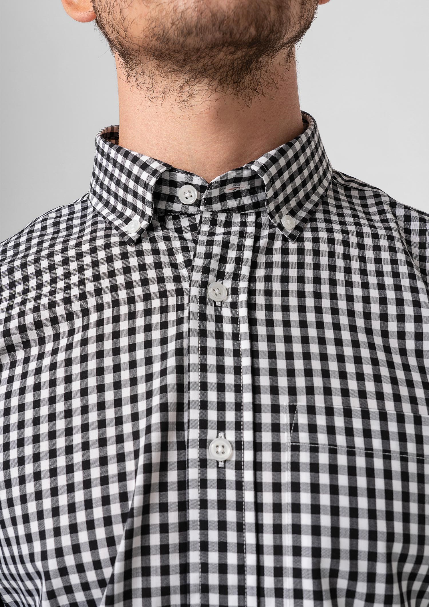 Gloucester Men's Long Sleeve Shirt - black/white