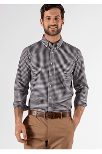 Gloucester Men's Long Sleeve Shirt - black/white