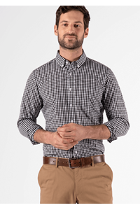 Gloucester Men's Long Sleeve Shirt - black/white