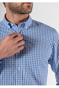 Gloucester Men's Long Sleeve Shirt - light blue/white