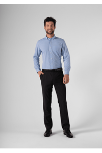 Gloucester Men's Long Sleeve Shirt - light blue/white