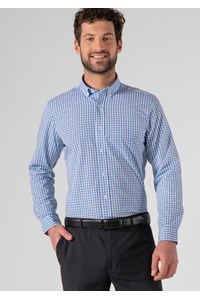 Gloucester Men's Long Sleeve Shirt - light blue/white
