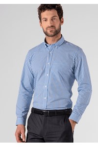 Gloucester Men's Long Sleeve Shirt - light blue/white