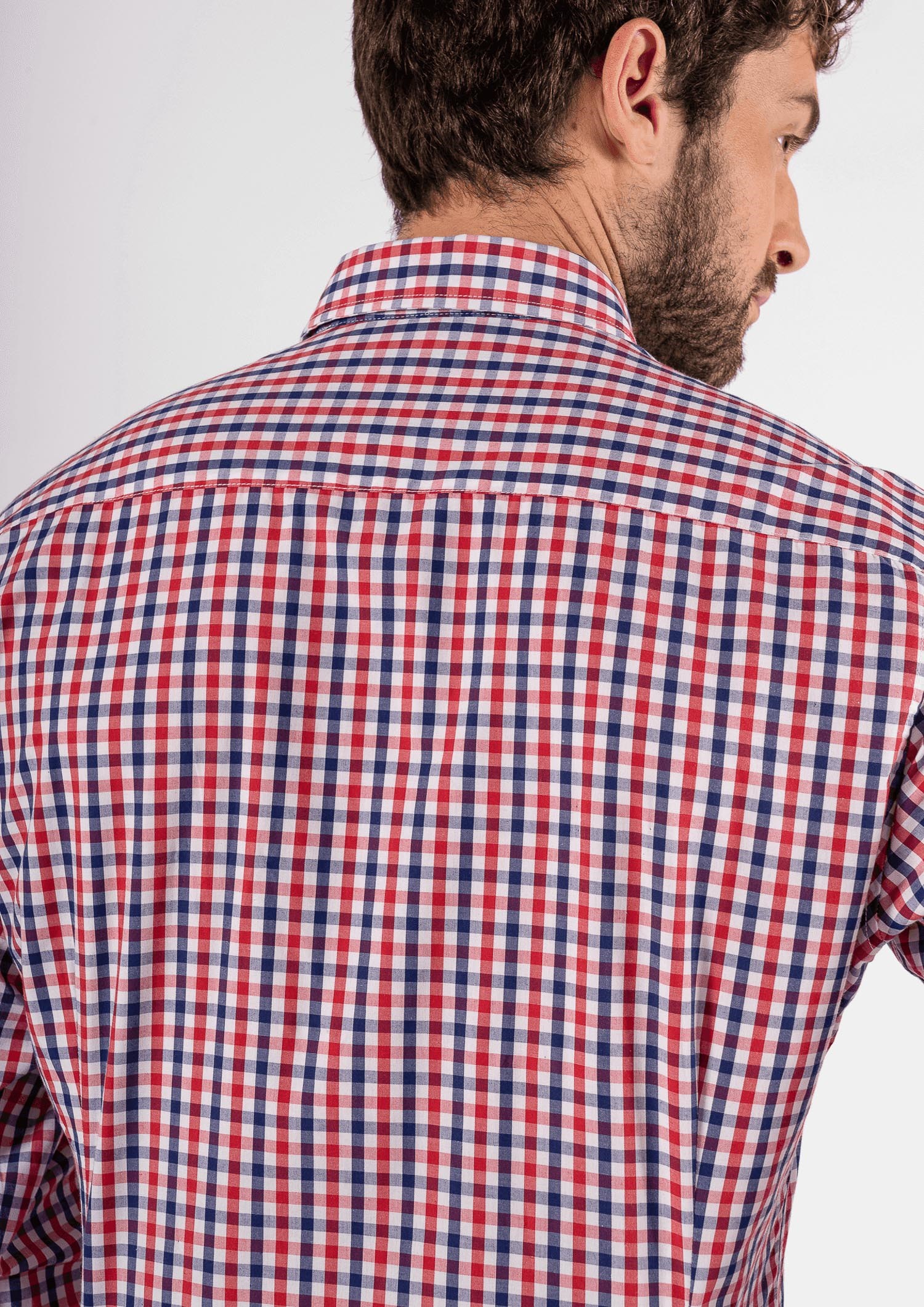 Gloucester Men's Long Sleeve Shirt - red/navy/white