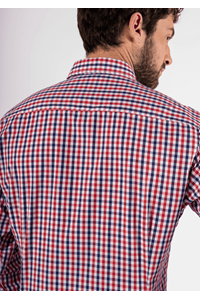 Gloucester Men's Long Sleeve Shirt - red/navy/white
