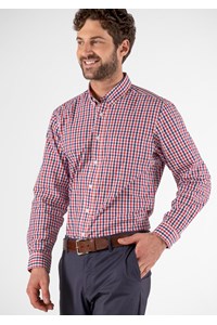 Gloucester Men's Long Sleeve Shirt - red/navy/white