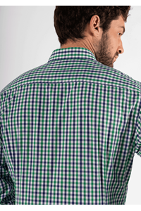 Gloucester Men's Long Sleeve Shirt - green/navy/white
