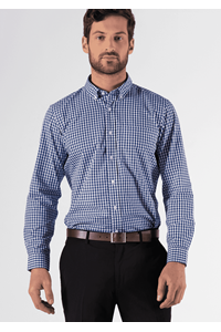 Gloucester Men's Long Sleeve Shirt - royal/white