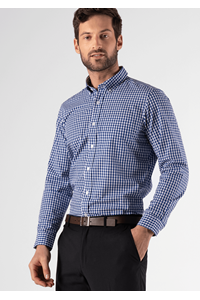 Gloucester Men's Long Sleeve Shirt - royal/white
