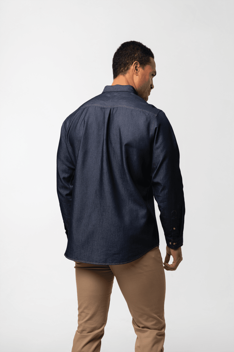 Soren Men's Long Sleeve Shirt - indigo