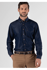 Soren Men's Long Sleeve Shirt - indigo
