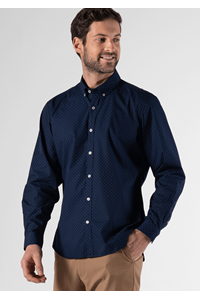 Chicago Men's Long Sleeve Shirt - navy/white