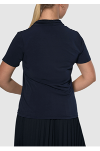 Athens Cowl Neck Top - navy