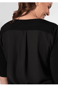 Chelsea V Neck Top - black