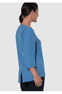 Santiago 3/4 Sleeve Top - mid blue