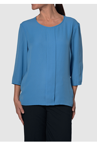 Santiago 3/4 Sleeve Top - mid blue