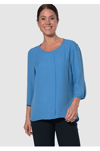 Santiago 3/4 Sleeve Top - mid blue