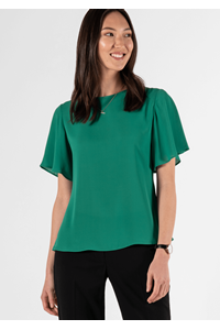 Monaco Bell Sleeve Top - emerald