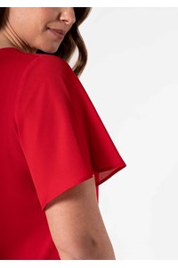 Monaco Bell Sleeve Top - scarlet
