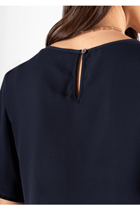 Monaco Bell Sleeve Top - dark navy