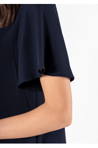 Monaco Bell Sleeve Top - dark navy