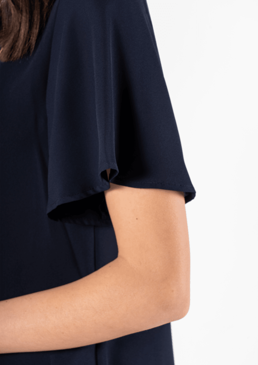 Monaco Bell Sleeve Top - dark navy