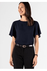 Monaco Bell Sleeve Top - dark navy