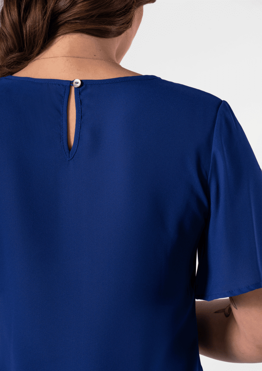 Monaco Bell Sleeve Top - cobalt