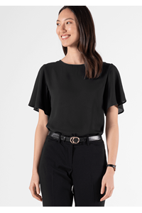Monaco Bell Sleeve Top - black