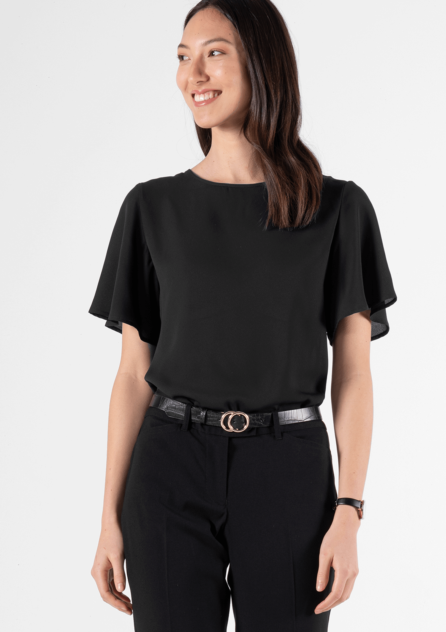 Monaco Bell Sleeve Top - black