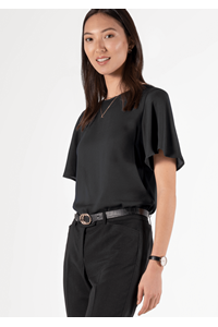 Monaco Bell Sleeve Top - black